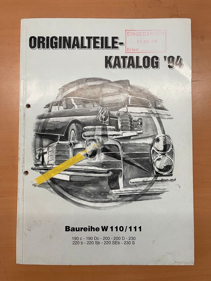 Teilekatalog Katalog Heckflosse Mercedes Benz W110 W111 *Selten* in Gröbenzell