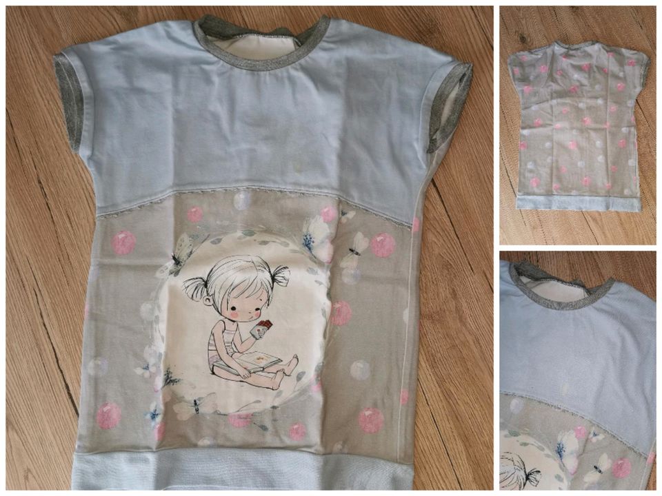 Kinderkleidung handmade Tshirt Gr. 122/128 CropTop in Delitzsch