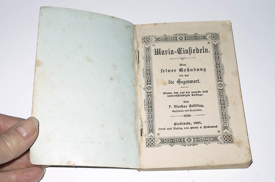 Buch 1901*Geschichte des Klosters Maria Einsiedeln*Holzschnitte in Oy-Mittelberg