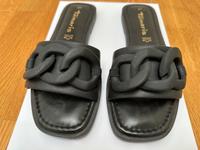Tamaris Sandalen, Einriemer, mit Kette, Leder, schwarz, 37 Köln - Ehrenfeld Vorschau