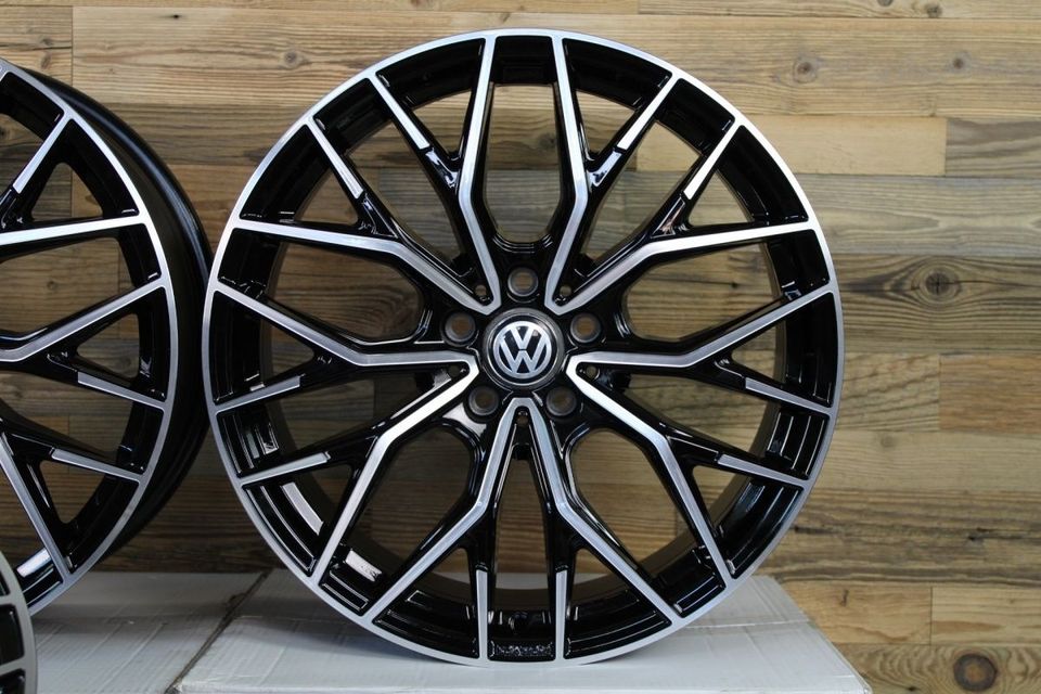 Wheelworld WH37 20 Zoll Felgen für VW Golf 5 6 7 8 Passat Scirocco Arteon Phaeton Sharan GTI GTD GTE egolf 6R 7R 8R B5 B6 B7 B8 CC 3C 13 R 3H 3D 7N Sommerräder Winterräder schwarz Reifen Volkswagen in Neckarsulm