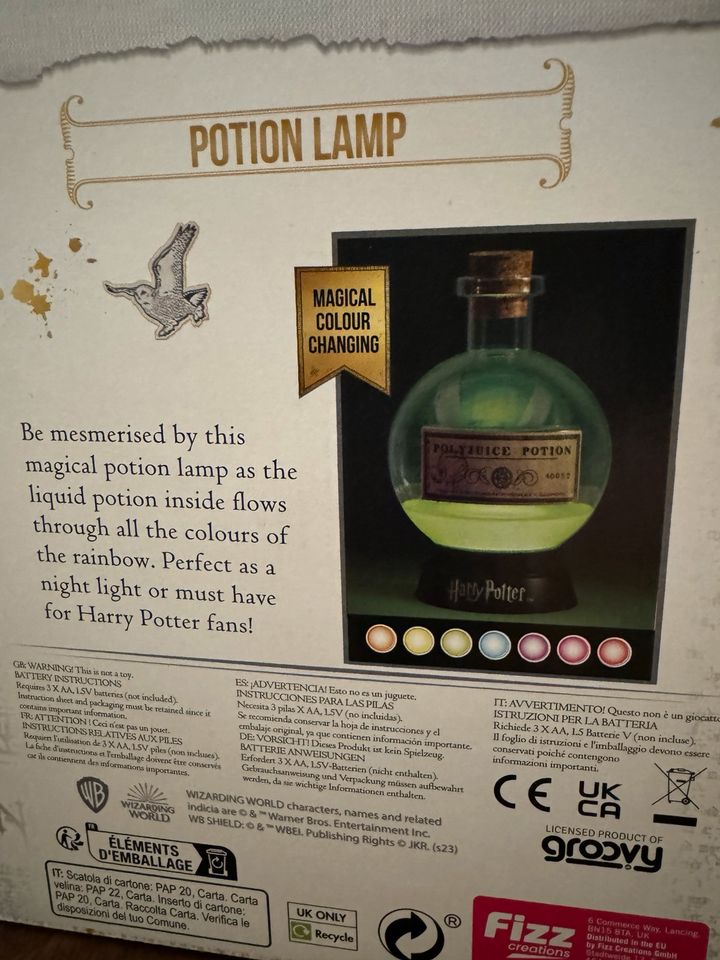 Harry Potter Potion Lamp Vielsafttrank Lampe, NEU in München