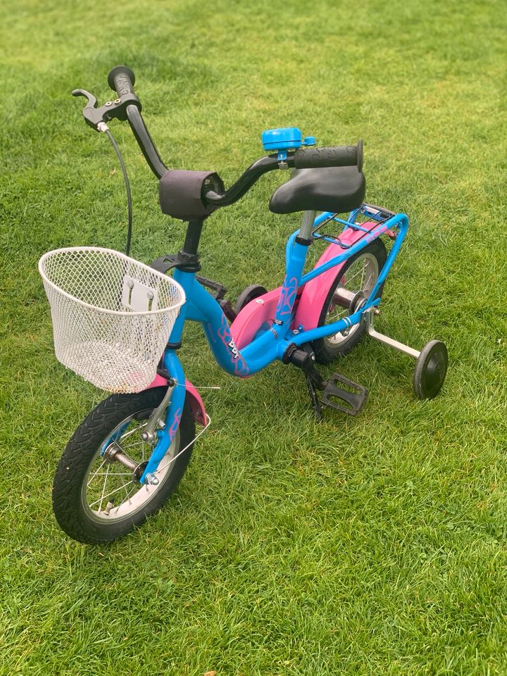 BBF-Bike 12“ Kinderfahrrad mit Stützrädern, Korb und Olafklingel in Ehra-Lessien