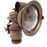 Oldtimerlampe Häckel Metall grau 16 cm Leuchte alte Fahrradlampe Nordrhein-Westfalen - Marl Vorschau