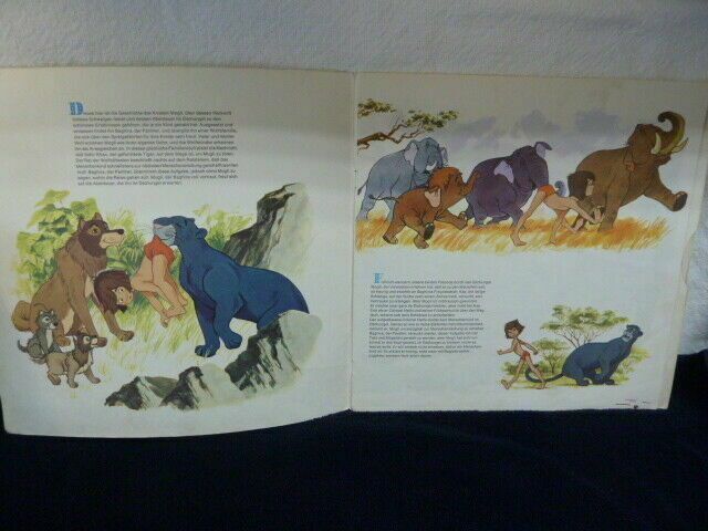 Walt Disneys Dschungel Buch VINYL LP Langspielplatte/ Bilderbuch in Täferrot