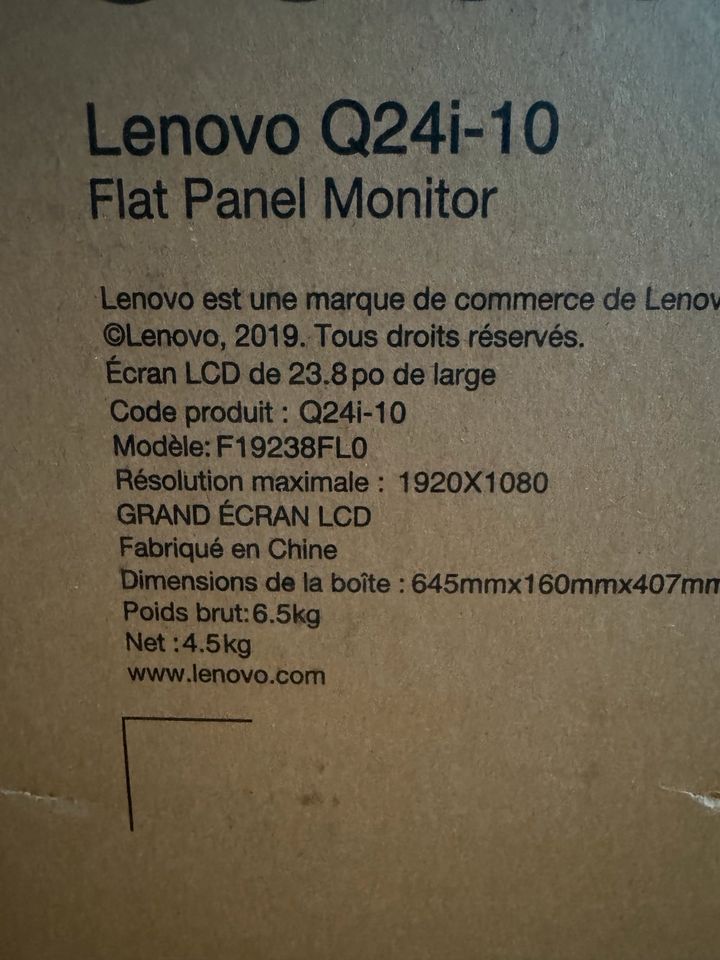 Lenovo LCD Monitor 24“ in Stuttgart