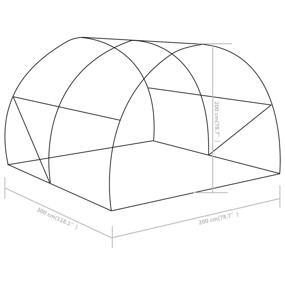 Gewächshaus Grün 6 m² 3x2x2 m in Hannover