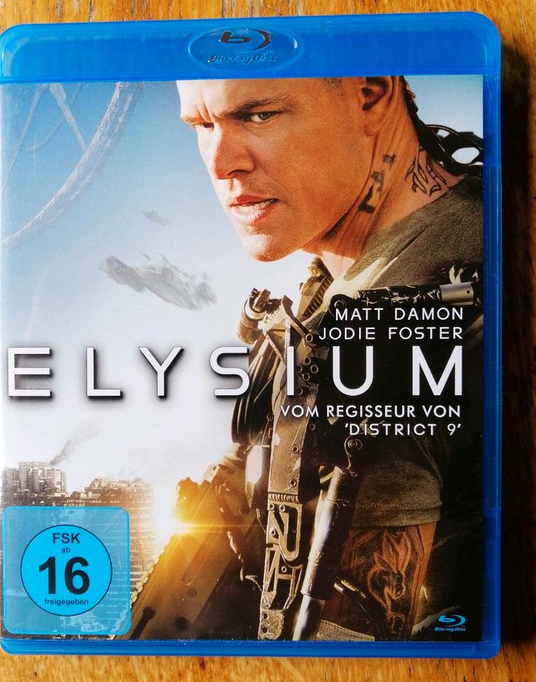 Elysium Bluray - Matt Damon - Jodie Foster in Zeitlarn