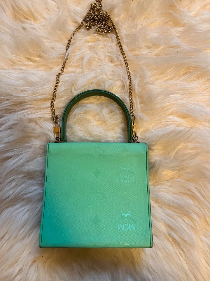 MCM Damen Vintage Tasche/Handtasche in Tiffany Blue in Krefeld