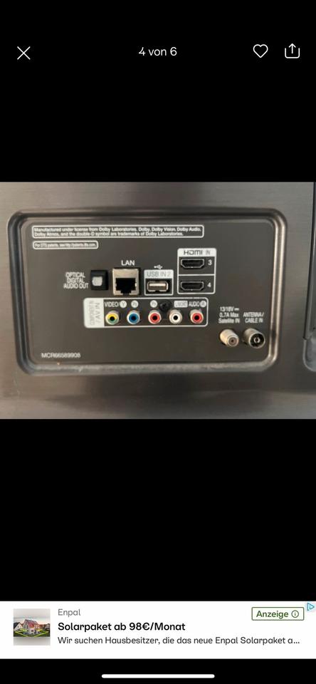 LG Fernseher 49SK8100LLA – gebraucht, mit Fehler (hackt), 49 Zoll in Hamburg