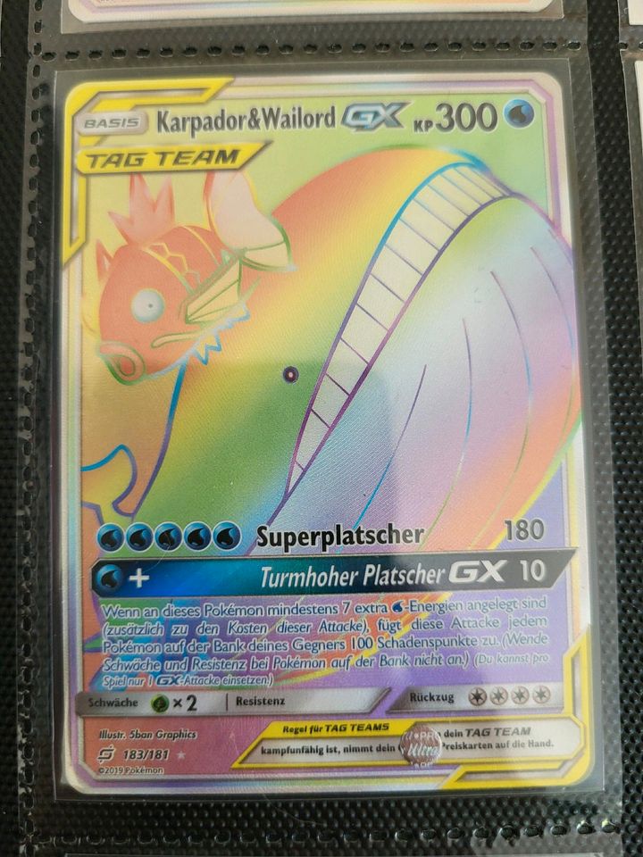 Karpador&Wailord Gx Rainbow, Pokemon Karten in Bad Liebenwerda