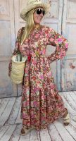 Romantisches Boho Seiden Maxi Kleid „Rosenliebe“ 100% Silk Bochum - Bochum-Ost Vorschau