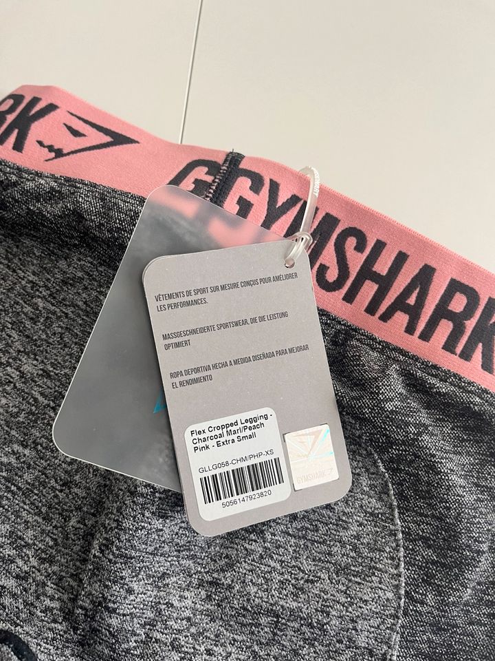 Gymshark Sport Set Flex grau meliert Rosa XS Bh Leggings Shorts in Saarbrücken