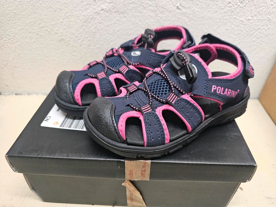 Neue Polarino Mädchen Sandalen Schlappen Schuhe Gr 33 Pink in Ihringen