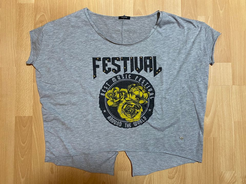 Damen T-Shirt Gr. XL Please Shirt Gr. 42 44 Festival Shirt 42 44 in Heiden