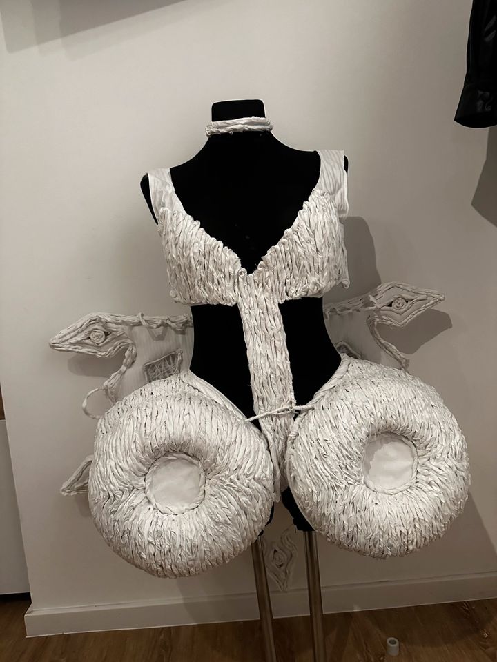 Haute Couture dress,, shackles of society,, in Düsseldorf