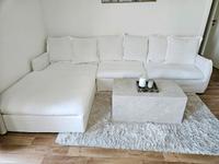 Eck Sofa 6-sitzig aus Leinen, weiß, abziehbar/waschbar Brandenburg - Bernau Vorschau