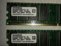 2x DDR1 RAM 256MB PC3200 400MHz Siemens Swissbit SDU03264B5B21IN Hessen - Karben Vorschau