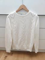 Neu weißer Strickpullover Herzen XS Tchibo 34 ungetragen Kr. München - Unterschleißheim Vorschau