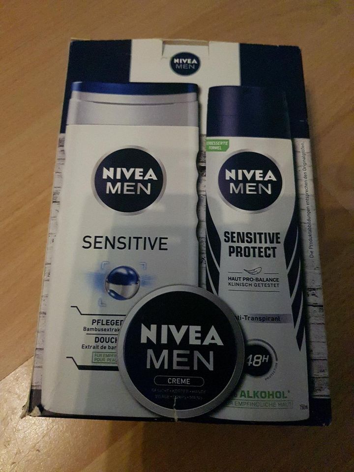 NIVEA MEN SENSITIVE 3 TLG.  Duschgel, Deo, Creme, Neu in Darmstadt