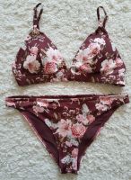 Damen Bikini Top + Hose Gr. 38 mit Blumen Muster dunkel Rot Hessen - Limburg Vorschau