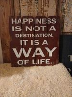 Holz-Schild "HAPPINESS IS NOT A DESTINATION...neu" Nordrhein-Westfalen - Bad Salzuflen Vorschau