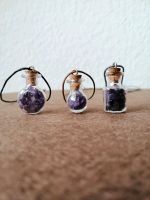 Edelstein Kette Amethyst Anhänger Glasphiole Schmuck Sachsen-Anhalt - Stendal Vorschau