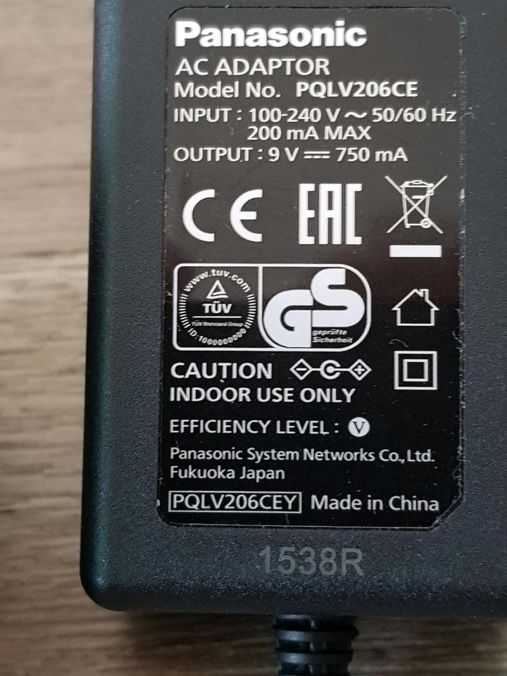 5 Stück Panasonic Netzteil NT Telefone PQLV206CE 9V 750mA in Gronau (Westfalen)