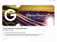Greator Festival 2024 - 1 x Ticket Gold UNTERRANG Stuttgart - Sillenbuch Vorschau