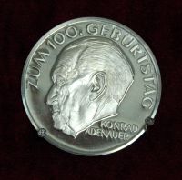 Gedenkmünze - Zum 100 Geburtstag Konrad Adenauer Bayern - Marktoberdorf Vorschau