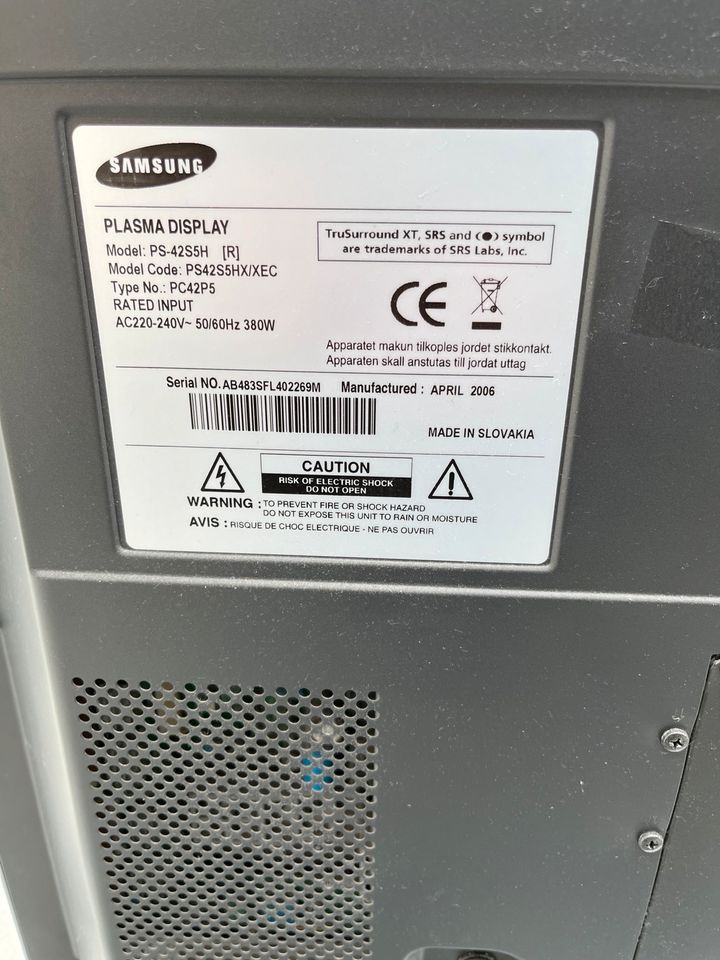 Samsung Plasma Display TV in Dingolfing