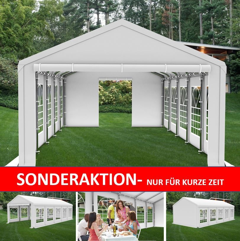 XXL 3x6m Partyzelt 4x6m Festzelt 4x8m Pavillon 5x8m  Gartenzelt 5x10m  mit Fenstern Bierzelt weiß TOP PREIS in Berlin