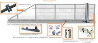 Doppelstabmattenzaun Schiebetor + Zubehör 5500x1200 mm Nr.654 Nordrhein-Westfalen - Lübbecke  Vorschau