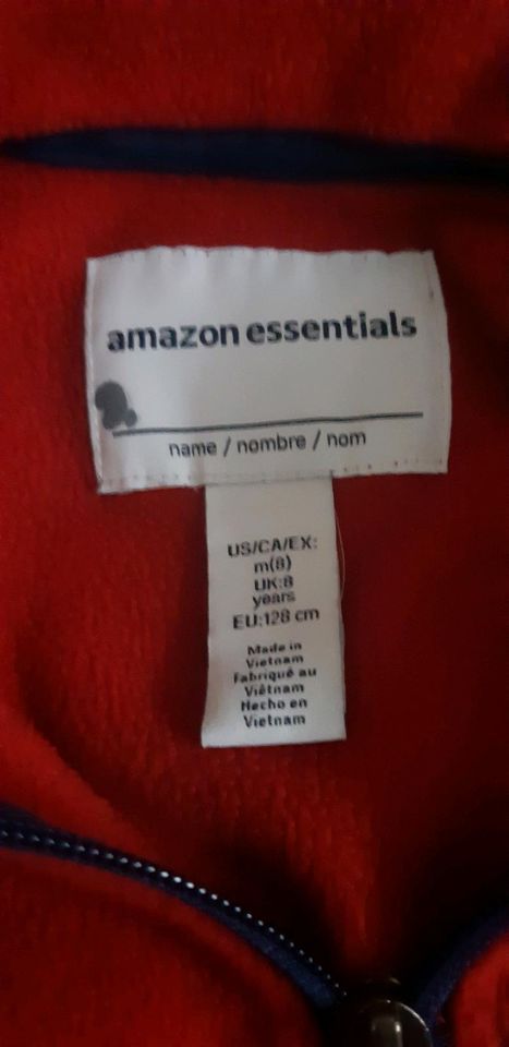 Fleece Pullover rot Polarfleece Amazon Essentials Gr. 128 / 134 in Eggersdorf