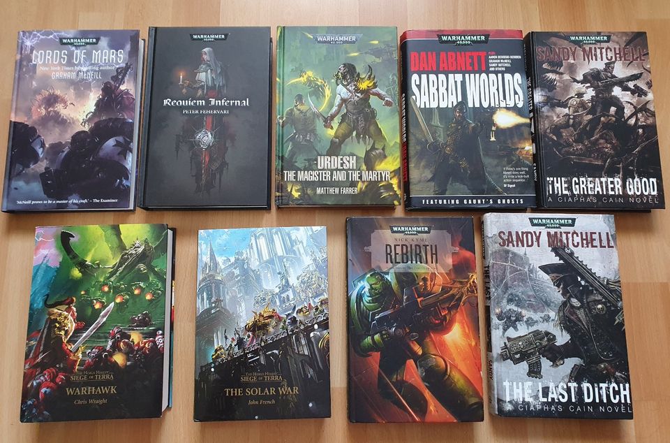 10x englische Warhammer 40.000 Hardcover Romane in Mannheim