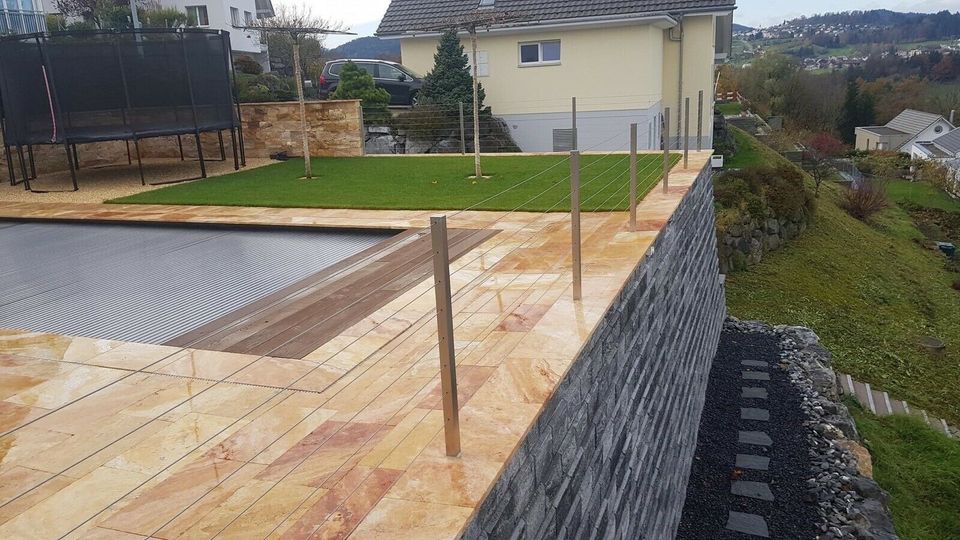 - Travertinplatten Natursteinplatten Terrassenplatten ,,Scabas'' in Unna