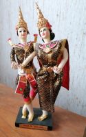 Vintage Thai tanzende Figuren alte Dekoration Sammlerstück Niedersachsen - Bassum Vorschau