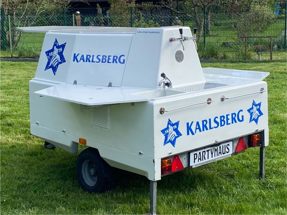 Partymaus Bierstand Ausschankwagen Zapfanlage Karlsberg in Wadgassen