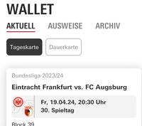 Eintracht Frankfurt - Augsburg Block 39 Frankfurt am Main - Berkersheim Vorschau