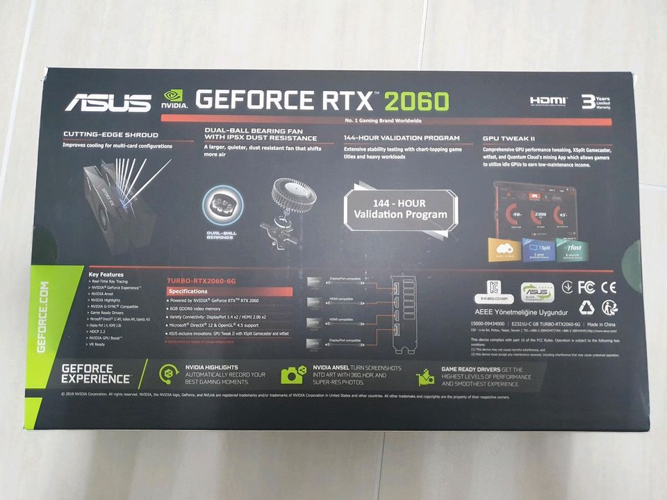 ASUS GeForce RTX 2060 Turbo 6GB DDR6 in Filderstadt