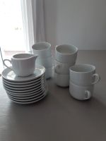 8 Kaffee Tassen mit Unterteller weiß Baden-Württemberg - Ulm Vorschau