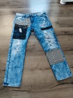 Desigual Jeans Hose used look Applikationen Spitze Gr.32 Gr.40/42 Baden-Württemberg - Eberdingen Vorschau