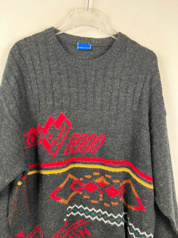 Vintage Crazy Pattern Pullover - Retro Sweater- 90s -Top - Gr. XL in Neuenhaus