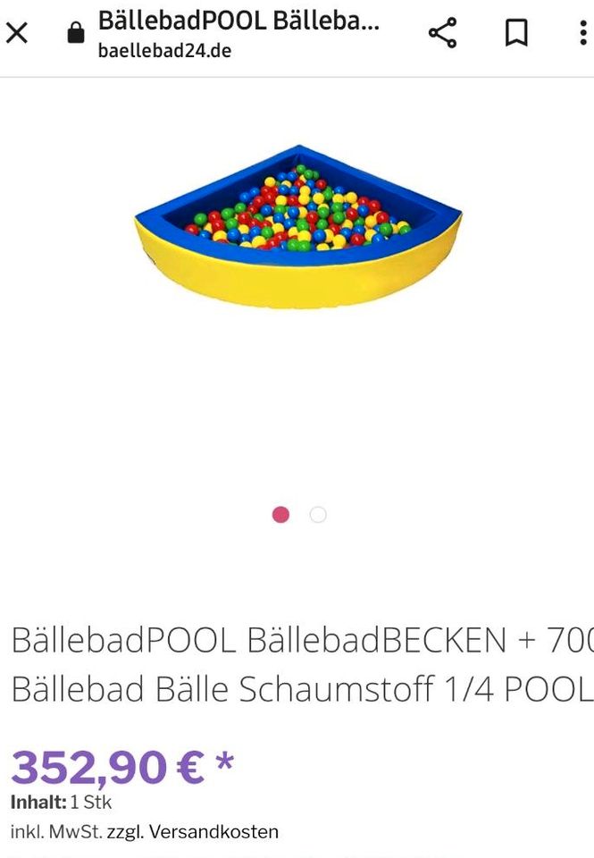 Bällebad Pool Ballepool Viertelkreis in Panitzsch