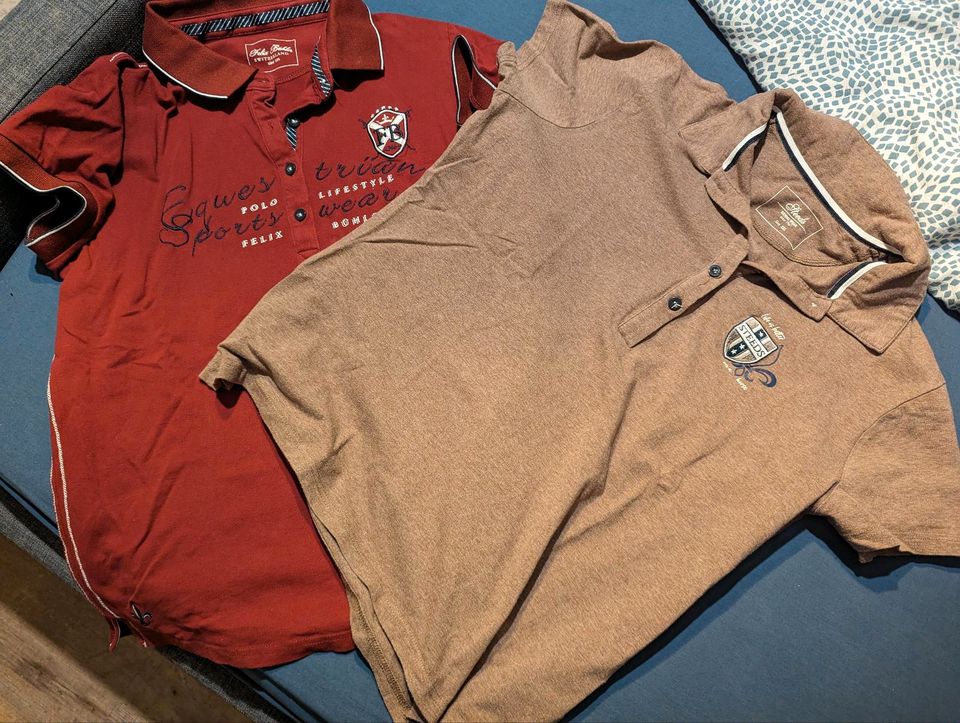 2x Polo Shirts Felix Bühler xxl Braun und Rot in Wörnitz