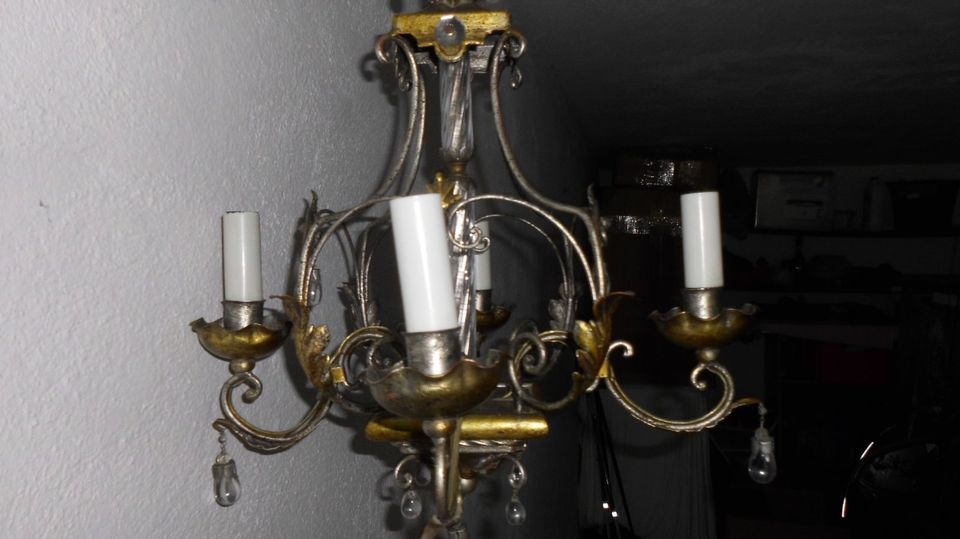 Kleiner Kronleuchter, Deckenlampe, Deckenleuchte, vintage, antik in Würzburg