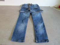 Jeans mit Hosenträger, Kinder, blau, Stretch, Lang, Größe 104 Hessen - Büttelborn Vorschau