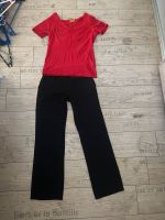Set schwarze Stoffhose mit rotem Shirt Größe 36 Brandenburg - Woltersdorf Vorschau