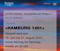 Störtebecker 2024 „Hamburg 1401“ Premieren Vorstellung 4 Tickets Sachsen-Anhalt - Völpke Vorschau