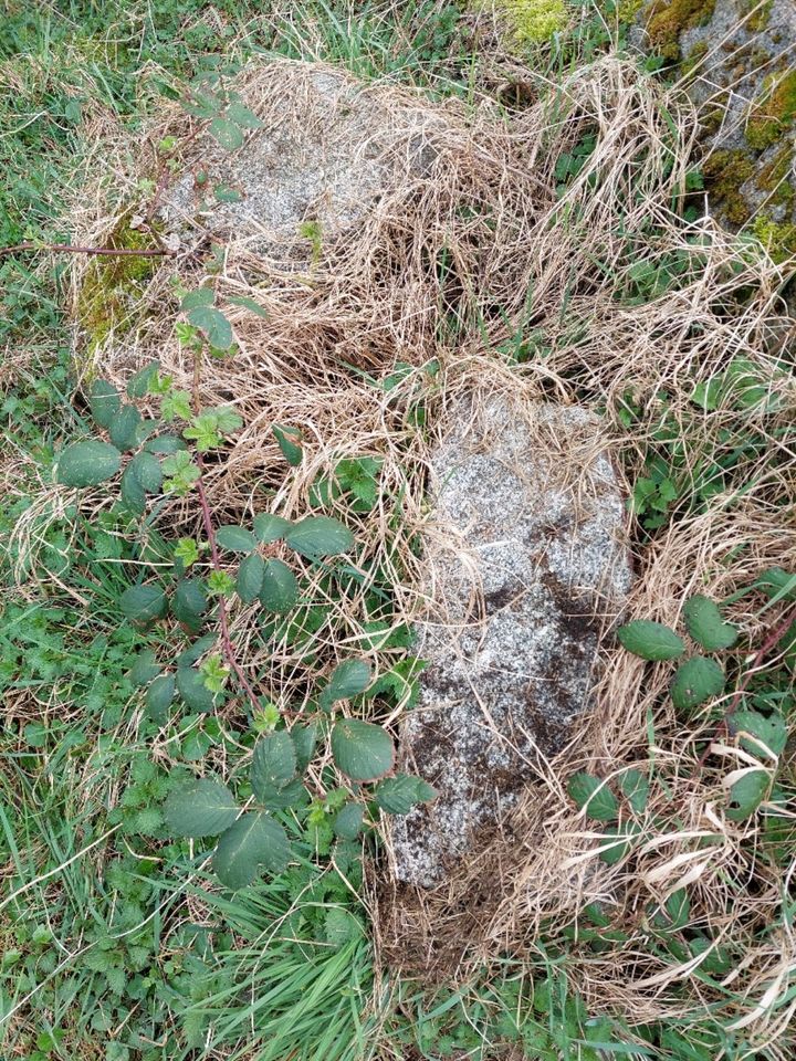 Granitsteine, teilweise behauen in Hemsbach